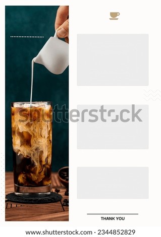Coffee Shop Menu Template Design Abstract Image