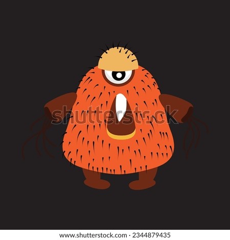 vector monsters. set of cartoon cute character isolated
