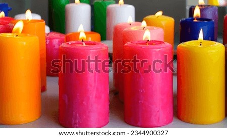 Colorful Candles for Chanukah and Kwanzaa Holiday