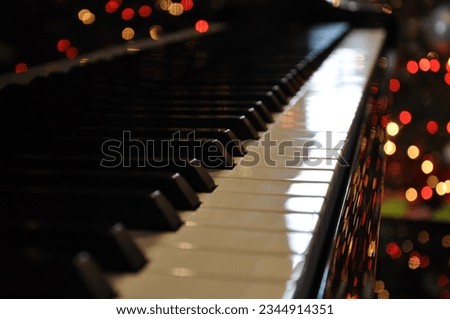 Piano Keys by the Christmas Tree