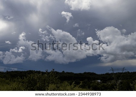 High and low rain clouds