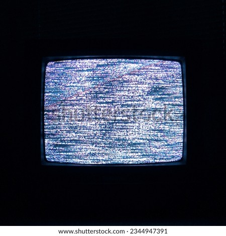 No signal analog television in the room Royalty-Free Stock Photo #2344947391