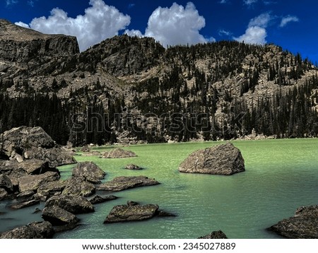 Lake Haiyaha in Rocky Mountain National Park, Colorado.
