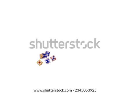 Game transparent dice on white isolated background Royalty-Free Stock Photo #2345053925
