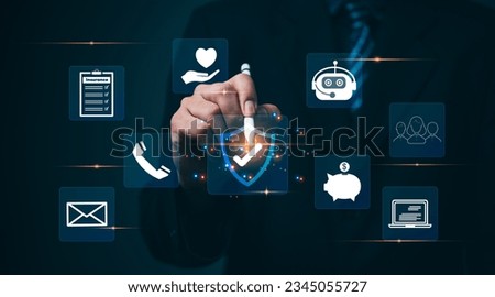 Innovative Insurance Solutions Application Programming Interface API Robot RPA Insurance technology. help insurers save time and money, improve customer service, and reduce errors. Royalty-Free Stock Photo #2345055727