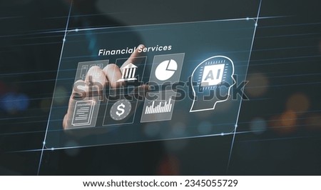 RPA for financial services.Robotic process automation in banking Intelligent automation Digital transformation in finance. Error reduction Time savings in financial services. Royalty-Free Stock Photo #2345055729