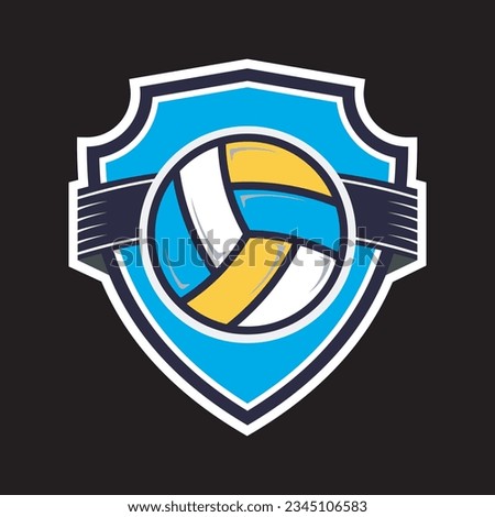 Volleyball logo icon symbol vector illustration.