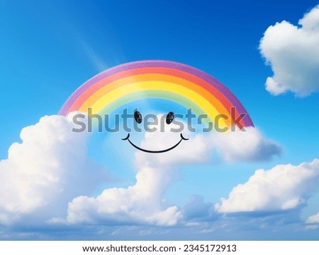 A Smiley Cloud in The Blue Sky