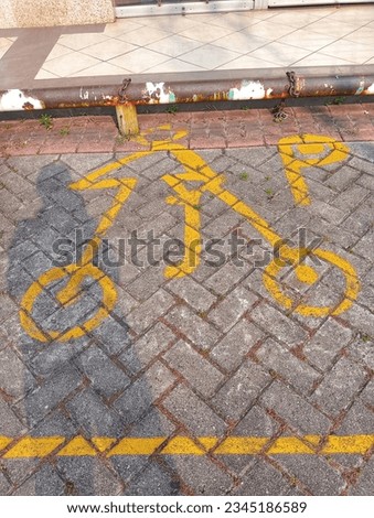 Bicycle Lane sign on the road