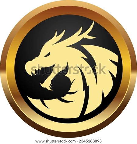 Dragon circle mascot Vector logo for your agency or team