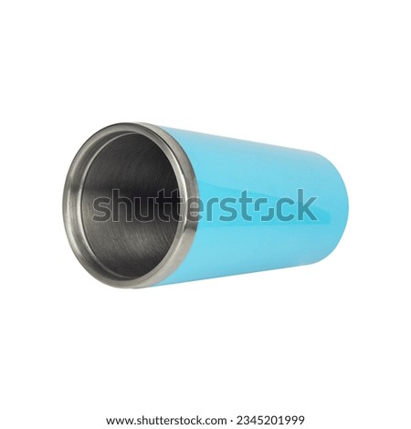 thermos mug metal thermos isolated from background