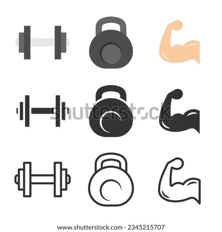 sport equipment minimalist icon design collection