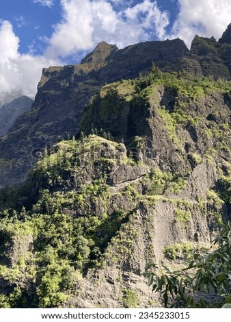 Mafate is one of the three great natural cirques of the Piton des Neiges massif, on Reunion Island.