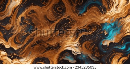 Abstract marble background fluid art painting alcohol ink style with a mix of black, gold colours. Beautiful swirl marble background.