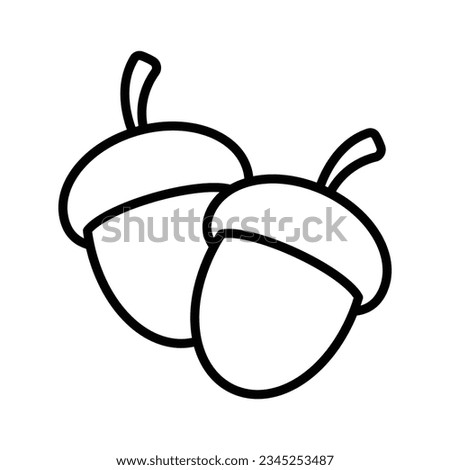 acorn icon vector design template in white background Royalty-Free Stock Photo #2345253487