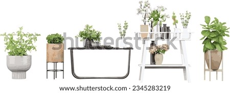 Transparent Garden Art; Stunning Cut-Out Plant Images Royalty-Free Stock Photo #2345283219