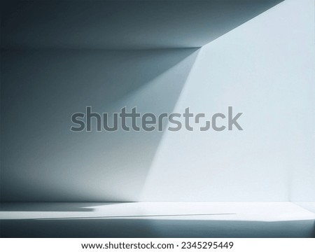 a white room with a light coming through the window