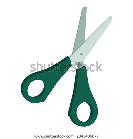 Paper scissors: school supplies, isolated icon