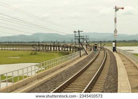 Beautiful railway line in Lop Buri, Thailand Royalty-Free Stock Photo #2345410573