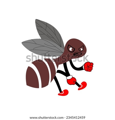 Vector graphic of illustration of cute mosquito cartoon with angry face gesture. This vector is perfect for sticker,poster,banner,template etc.