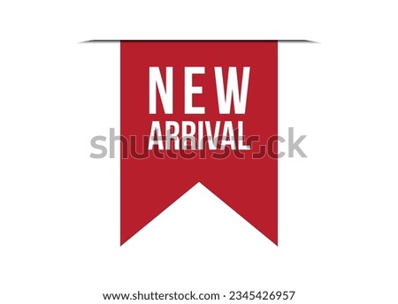 new arrival red banner design vector illustration Royalty-Free Stock Photo #2345426957