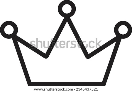 Crown icon template color editable. black silhouettes of crown isolated on a white background. Royal crown symbol. line crown icon. 