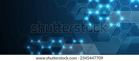 Geometric hexagon abstract background with simple polygonal elements. Medical, business, technology or science design.