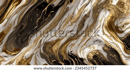Abstract marble background fluid art painting alcohol ink style with a mix of black, gold colours. Beautiful swirl marble background Royalty-Free Stock Photo #2345452737