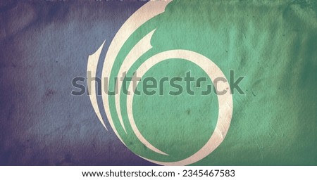 Flag of the Canadian provinces on an antique tapestry. Photo in high quality. High quality photo