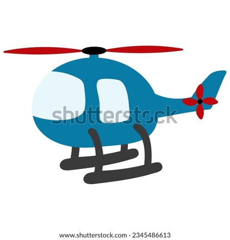 Colored Helicopter Vector Design Editable