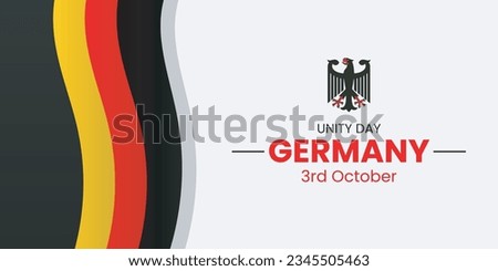Germany Unity Day. Happy Unity Day Germany 3rd October. Unity Day Greeting Card, Banner or Poster Template.