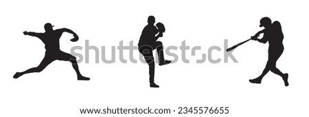Baseball Batter.
Man Throwing Ball Silhouette.
Baseball Player Silhouette.
baseball player, vector isolated illustration. 
Baseball batter.
