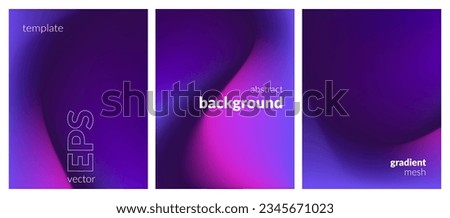 Collection. Abstract liquid background. Neon color blend. Blurred fluid colours. Gradient mesh. Modern design template for posters, ad banners, brochures, flyers, covers, websites. EPS vector image Royalty-Free Stock Photo #2345671023