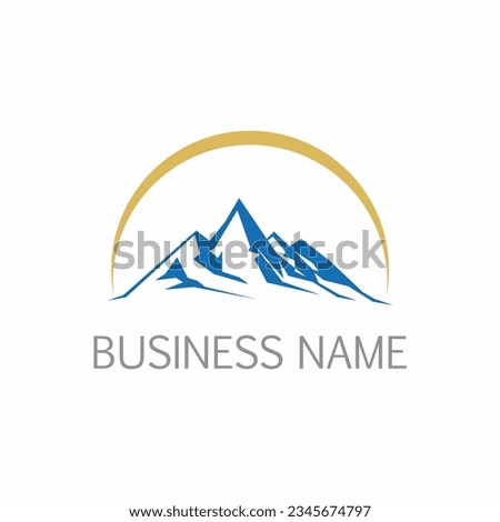Mountain landscape nature company logo vector image
