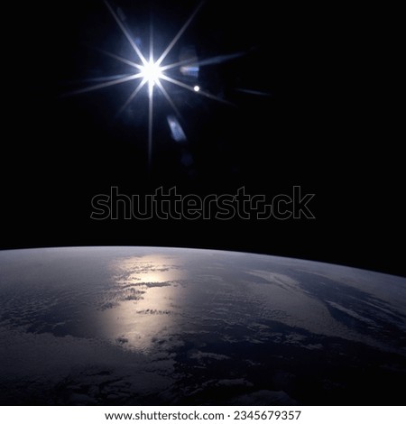 Glowing Star Over Earth Picture from Space