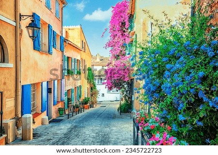 Saint-Tropez village on the French Riviera Royalty-Free Stock Photo #2345722723