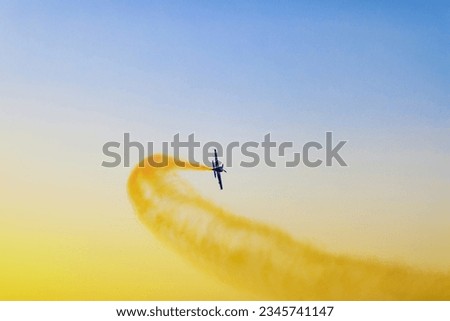 High sky view with fighter plane view Royalty-Free Stock Photo #2345741147