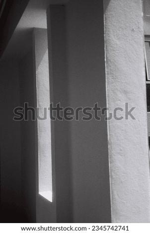 minimal building taken by film camera + black and white film