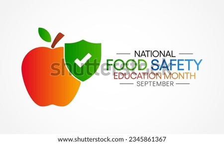 National Food safety education month observed each during September. Vector illustration Royalty-Free Stock Photo #2345861367