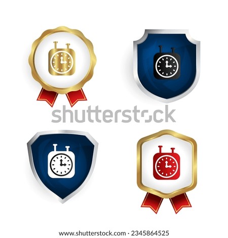 Abstract Chess Clock Badge and Label Collection, can be used for business designs, presentation designs or any suitable designs.