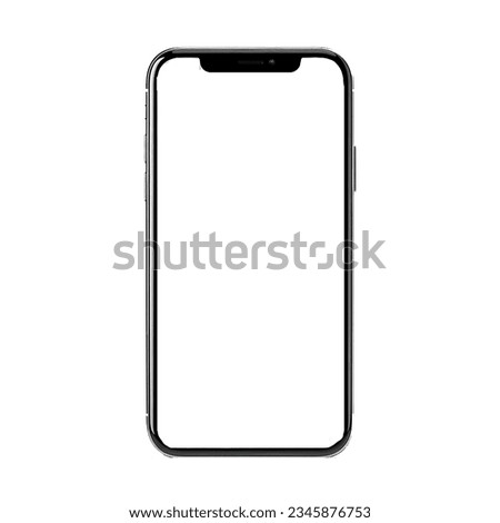 Smartphone mock-up with white background