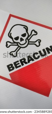 image of toxic waste symbol in Indonesian health facility