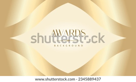 Pastel cream gold award graphic background. Modern glitter template sparkling elegant luxury premium corporate abstract design.