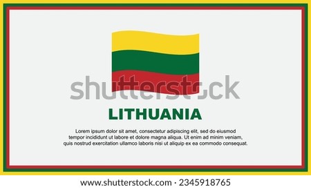 Lithuania Flag Abstract Background Design Template. Lithuania Independence Day Banner Social Media Vector Illustration. Lithuania Banner