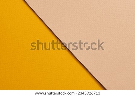 Rough kraft paper background, paper texture beige yellow colors. Mockup with copy space for text

