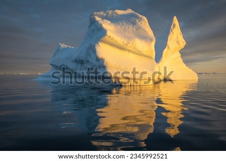 Giant floating icebergs in Greenland captured in midnight sun