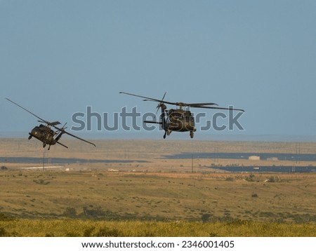 UH60 blackhawk helicopters in flight