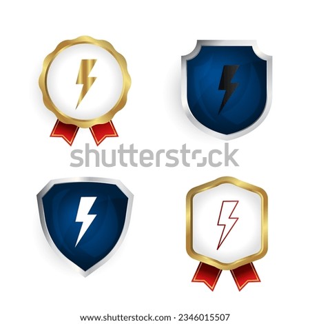 Abstract Lightning Badge and Label Collection, can be used for business designs, presentation designs or any suitable designs.