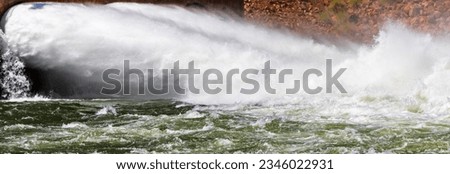 Water surging from the outlets at Lake Argyle Power Station