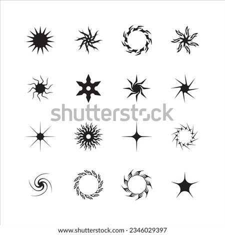 Tribal Vector Tattoo Elements, suitable for tattoo art, street design elements, murals and others.